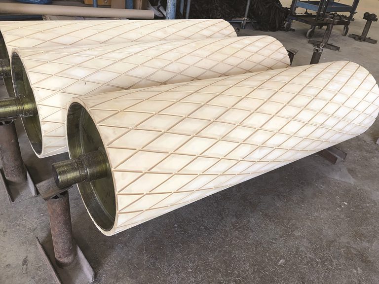 Roller rubber coating